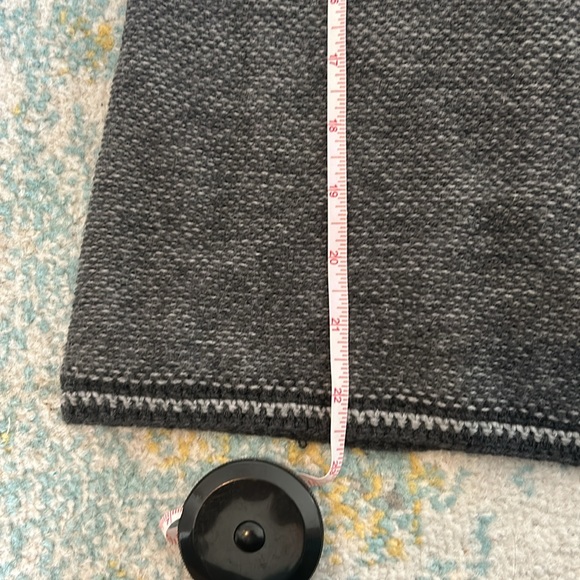 Trina Turk grey merino wool knit sweater with military style button closure. - Picture 9 of 11